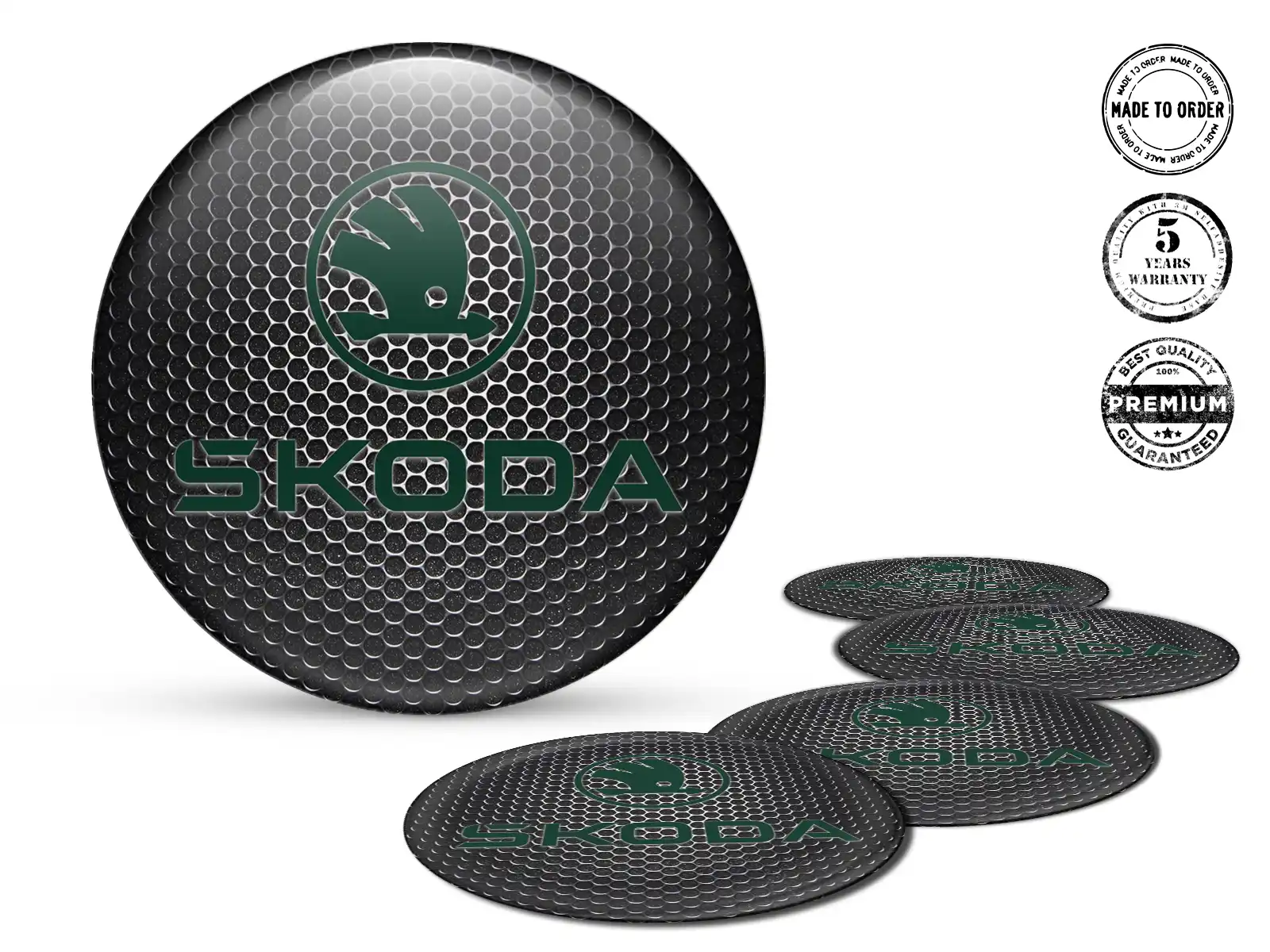 Skoda Individuelle Dome Aufkleber Premium Radlabels